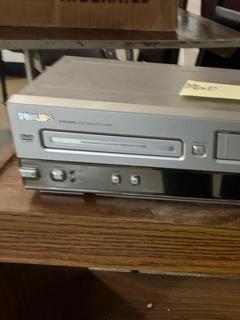 Philips Silver and Black DVD/VHS Combo Player